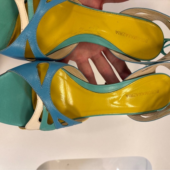 BCBGMaxAzria Turquoise and White Heels - Picture 11 of 13